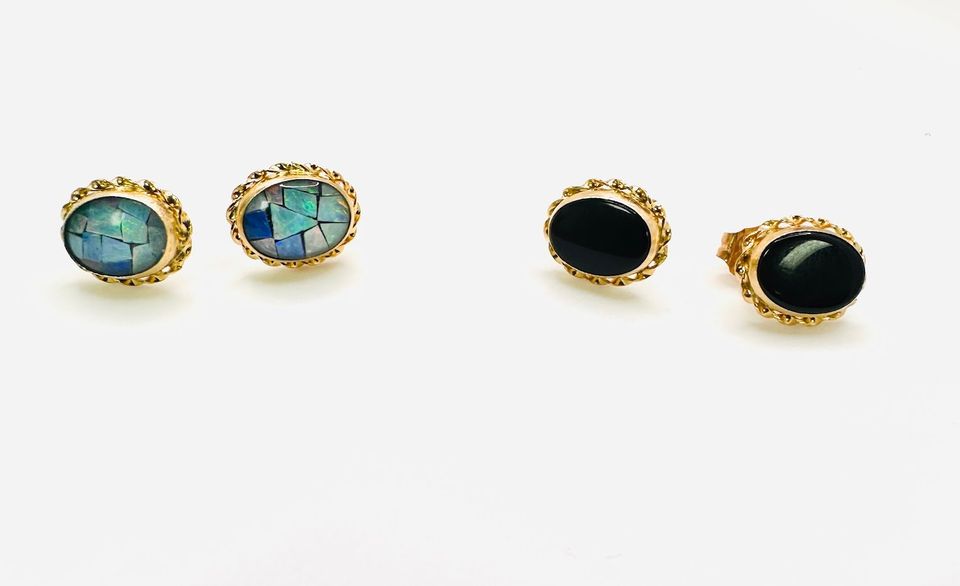 Year End Clearance 14 Karat Gold Natural Gemstones Studs Your Choice $155.00