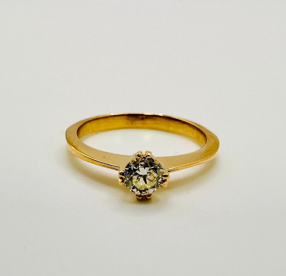 Natural Diamond Solitaire in 18K Gold Only $699.00