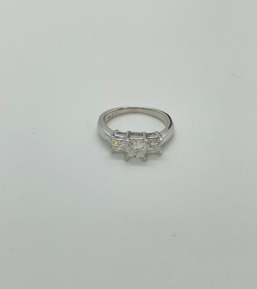 Past.Present.Future 14Karat White Gold Natural Diamonds Rings .80CTW G-VS1