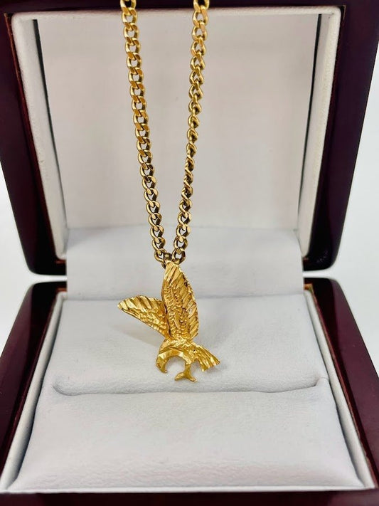 10kt yellow gold chain and pendant
