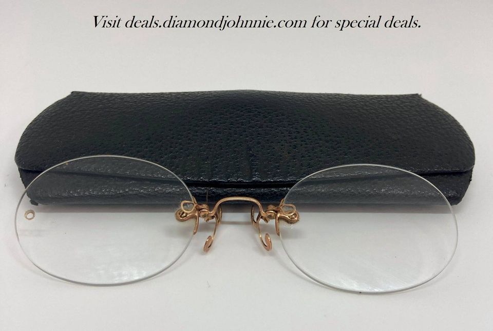 102 Year Old 10K Yellow Gold Antique Eyeglasses