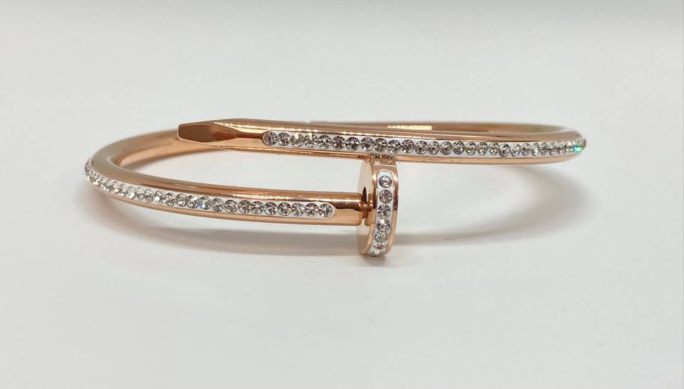 Gorgeous Bangle With Diamonds + FREE Diamond Earrings