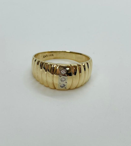 Special Price Beautiful 14Karat Gold & Diamonds Men's Ring