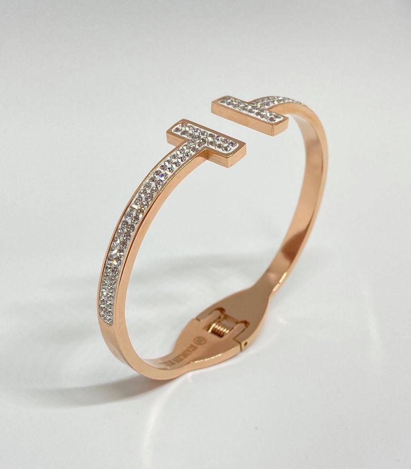 Tiffany Style Bangle + FREE GIFT Diamond Earrings
