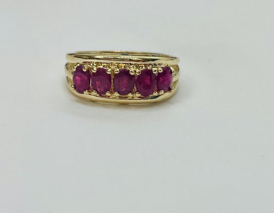 Manufacturer's Year End Sale 14k Yellow Gold and Genuine Rubies