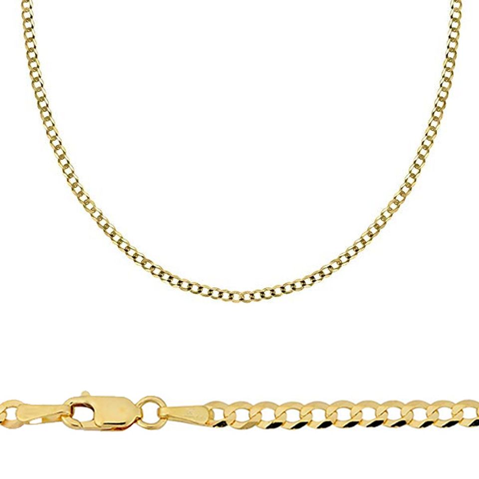 Manufacturer's Showcase Sample Beautiful 10Karat Gold 24" Flat Curb Chain